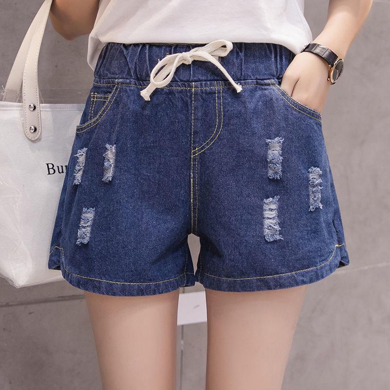 High Waist Denim Shorts Women's Summer Loose A-line Wide-leg Denim Shorts Women's Thin Denim Shorts Can Be Worn Outdoors