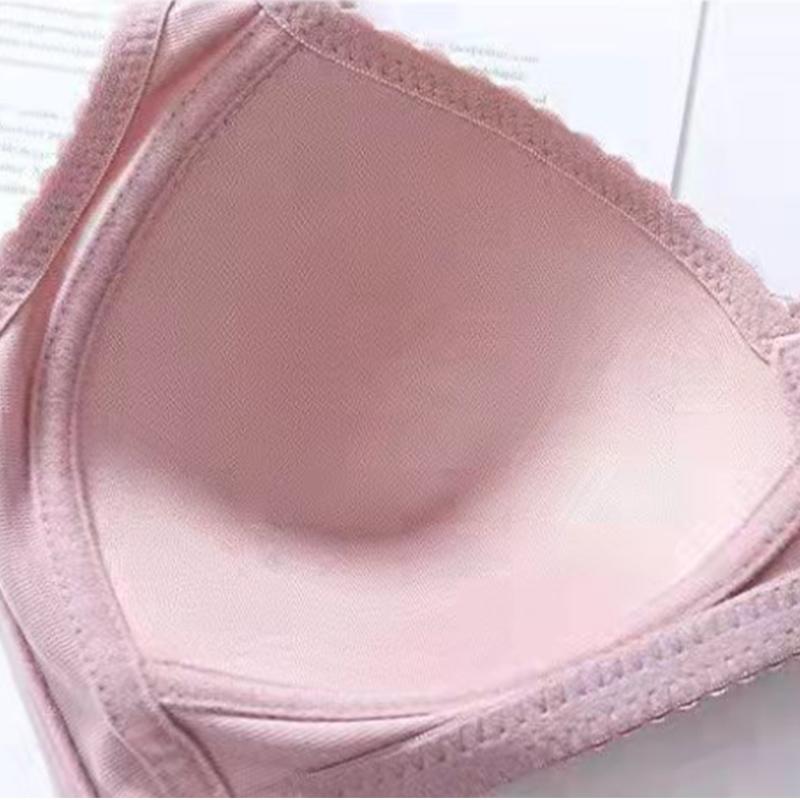 Non-magnetic Large Size Thin Soft and Fat Mother's Bra, Women's Underwear, Women's No Steel Ring Gather Anti-sagging Bra