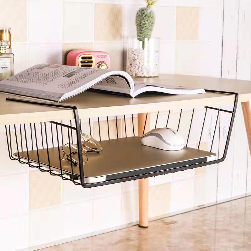 Bedroom Bedside Hanging Basket Desk Organizing Shelf Kitchen Cabinet Partition Wardrobe Storage Box Family Organizer Snack Storage Basket