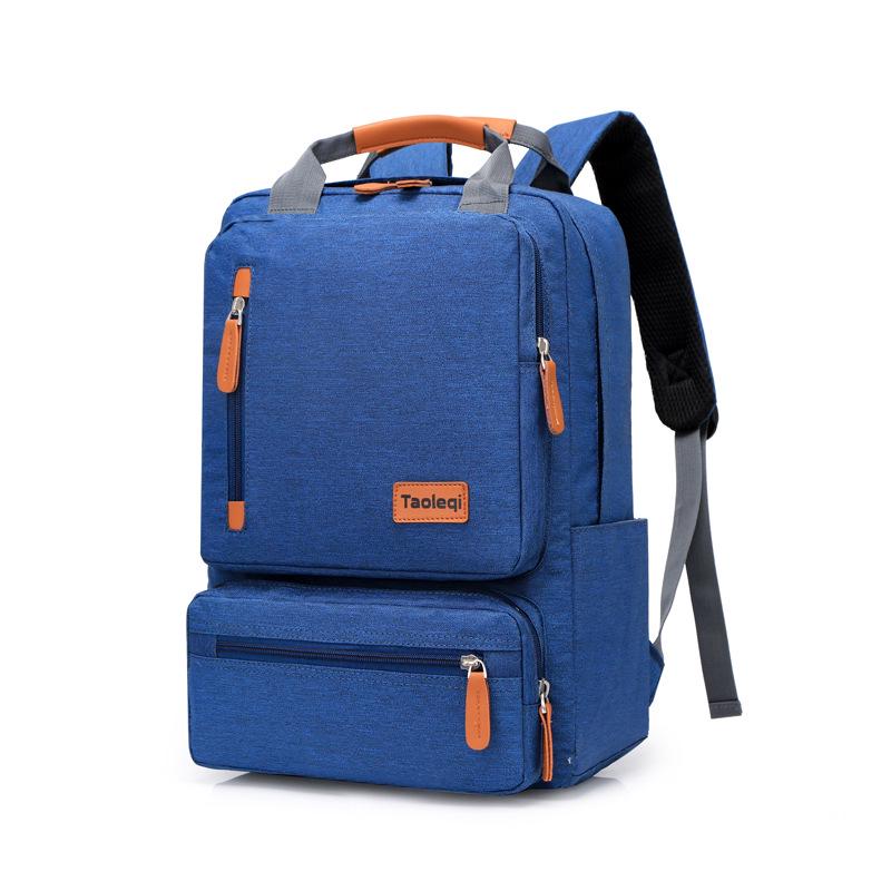 Men'S Casual Backpack Fashion Oxford Cloth Business ComPUter Bag Outdoor Large-Capacity Travel Bag