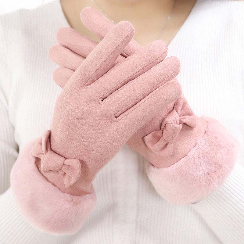 Cotton gloves Windproof gloves Winter Warm gloves Leather gloves Woman Trend fashion gloves Plush