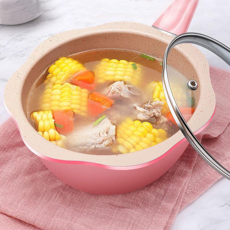 Complementary Food Pot Baby Children's Pot Frying Boiling and Stewing Maifan Stone Non-stick Pot Dormitory Instant Noodle Pot