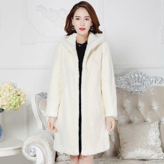 Large size Woolen coat Spring and Autumn Large Size Woman's clothing Long Sleeve Warm Windbreaker