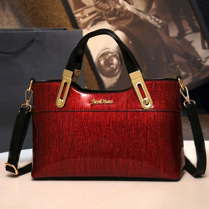 Bright Patent Leather Women Bags Ladies Luxury Handbags Casual Shoulder Messenger Bags Tote Bag