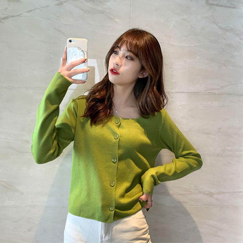 Autumn and Winter Knitted Loose Bottoming Shirt All-match Long-sleeved Solid Color Tops Fashion Simple Women's Sweaters