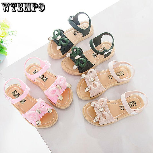 Pair of Shoes Fashion Children Shoes Girls Sandals Summer Bow Princess Shoes Baby Sandals