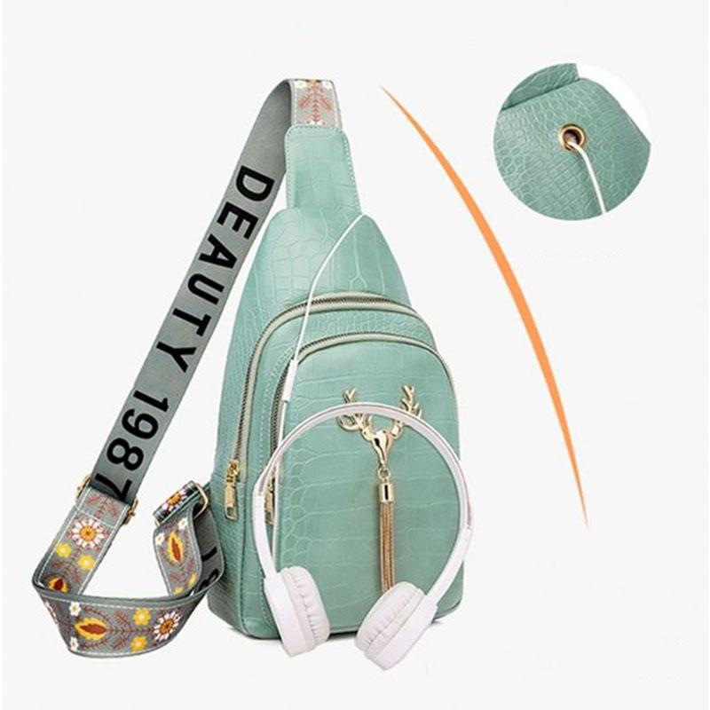 Women Tassel PU Sling Bag Outdoor Slung Riding Bag Waterproof Travel Women Shoulder Bag Home Supplies Crossbody Chest Bag for Gift