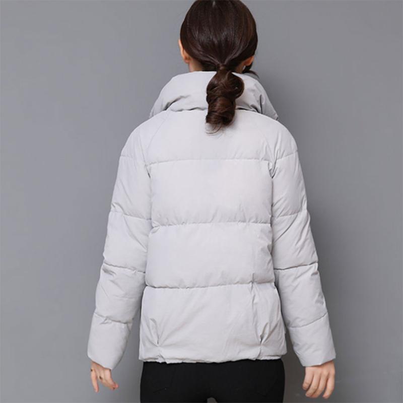 Women's Short Warm Down Jacket Winter Loose Jacket Down Jacket Casual Stand Collar Padded Jacket