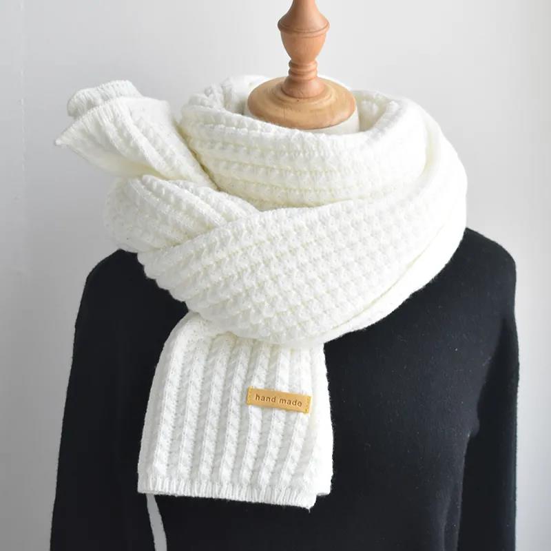 Winter Scarf Female Couple Wool Knitting Korean Version of Wild Thick Warm Shawl Student Bib