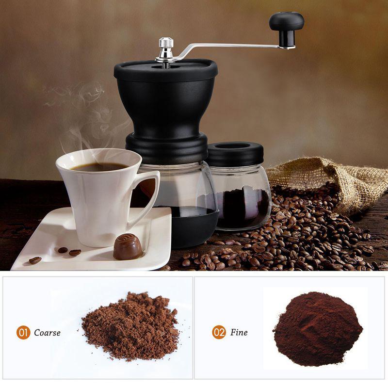 Lovely Durable Household Products Coffee Grinder Grain Spice Grinder Manual Coffee Grinder Mini Coffee Grinder Glass Material