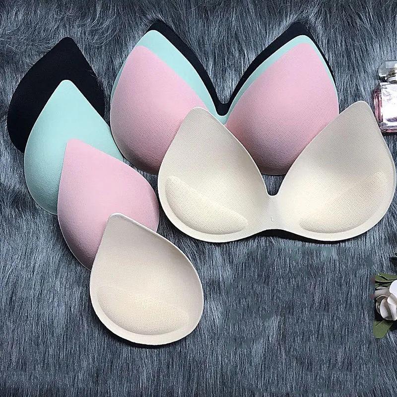 Natural Latex Insert Breast Pads Gather Support Thickened Push Up Bra Pads Underwear Wedding Dresses Accessories with One-piece Padded Underwear