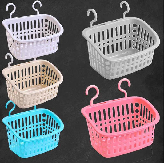 Wall Bathroom Shelf Storage Basket Kitchen Bedroom Dormitory Bathroom Plastic Storage Baskets