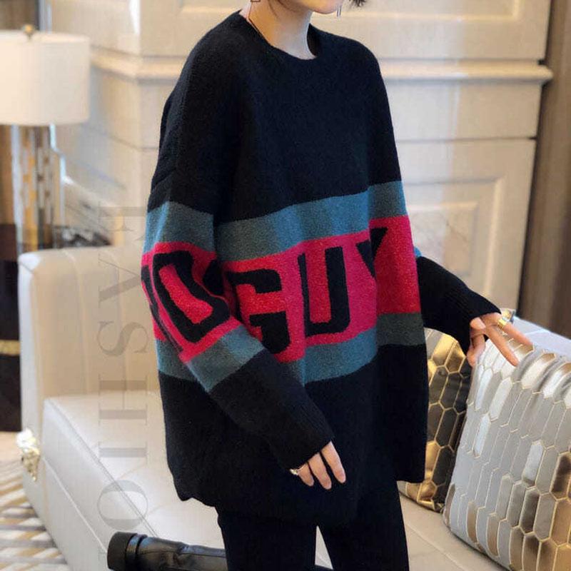 Autumn and Winter Loose Casual Bottoming Shirt In The Long Section Long-sleeved Simple Top Fashion Women's Sweater