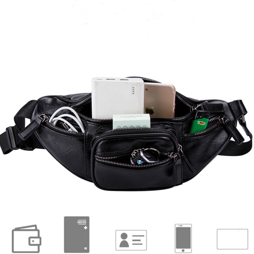 Waist Bag Men Multi-layer Zipper Chest Bag Mobile Phone Bag Outdoor Leisure Sports Shoulder Bag