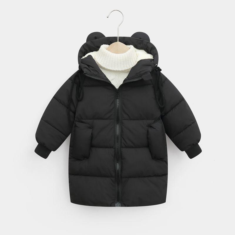 Children's Padded Jacket Boys Korean Mid-length Padded Jacket Women's Middle and Small Children Down Padded Jacket Thick Winter