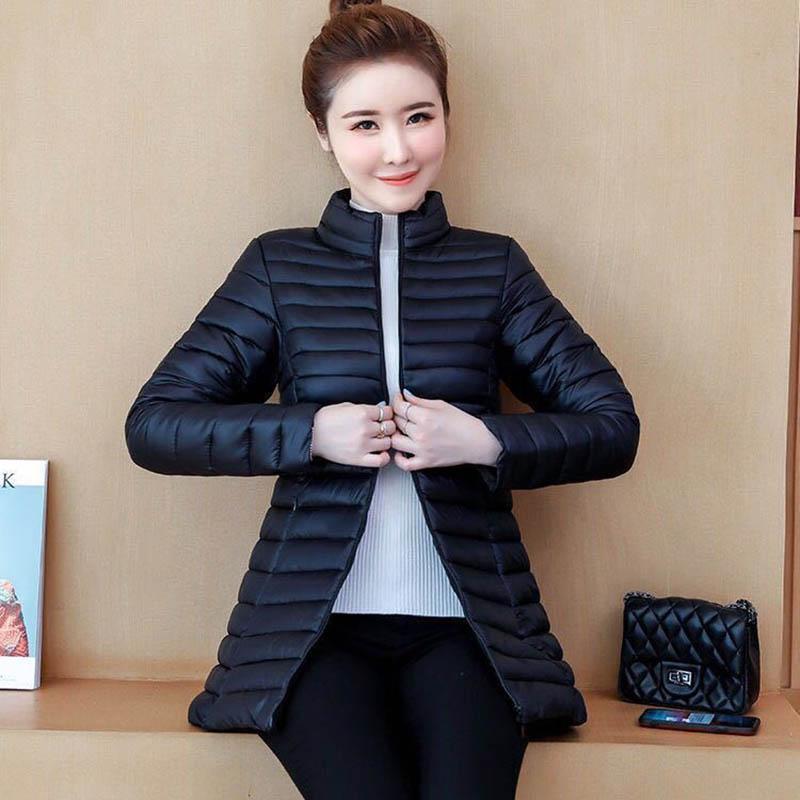 Down Padded Jacket Women's Mid-length Plus Size Mother Wear Padded Jacket Slim Slimming Autumn and Winter Fashion Jacket