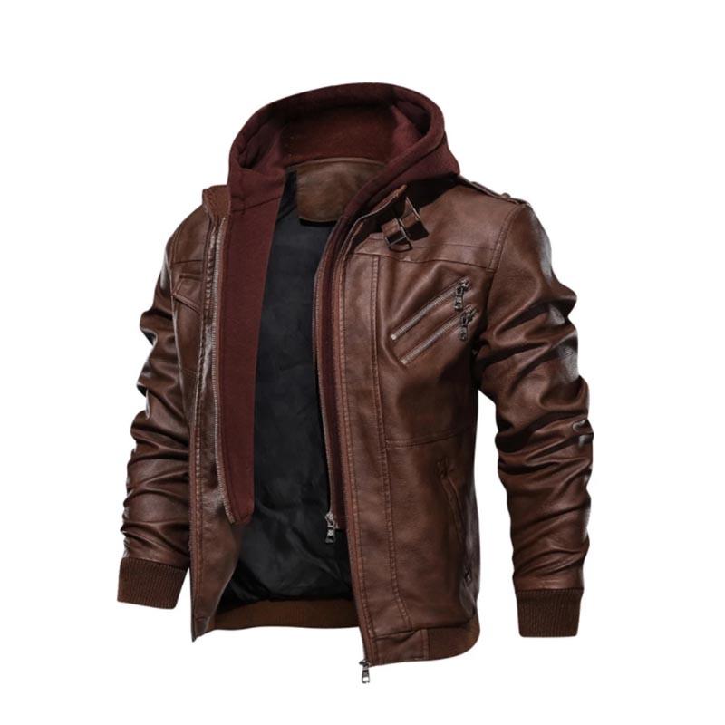 Men's Leather Jackets Autumn Casual Motorcycle PU Jacket Biker Leather Coats Brand Clothing EU Size