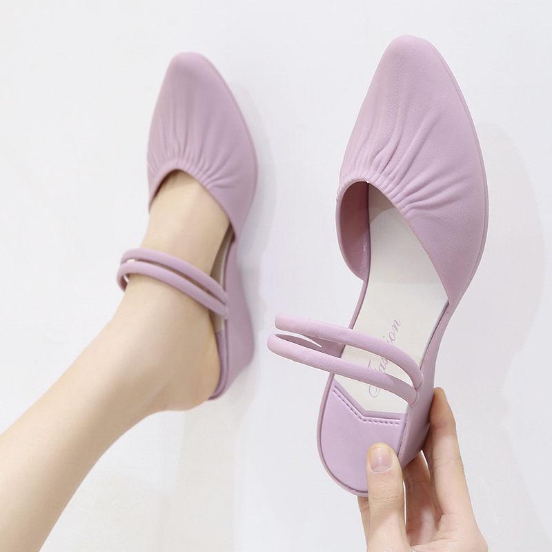 Two Wear Sandals and Slippers Women Summer Fashion Wear Wild Popular Non-slip Thick Bottom Beach Out of Society