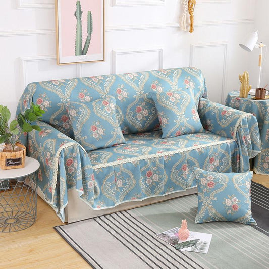 European Style Sofa Cover Slipcover with Skirt New Jacquard Armchair Couch Covers for Living Room