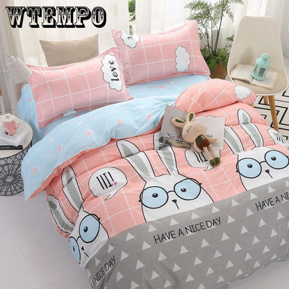 Sheet Pillowcases Bedclothes 4pcs Bedding Set Queen Size Duvet Cover Bed Set