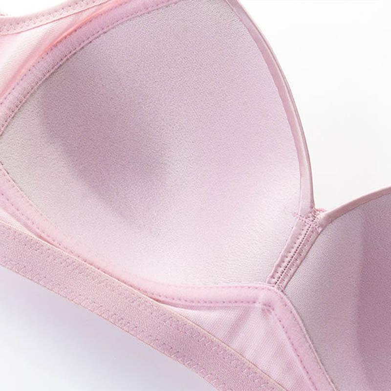 Large Size Thin Section No Steel Ring Gathered Anti-sagging Ladies Underwear Vest Big Breasts Show Small Adjustment Bra