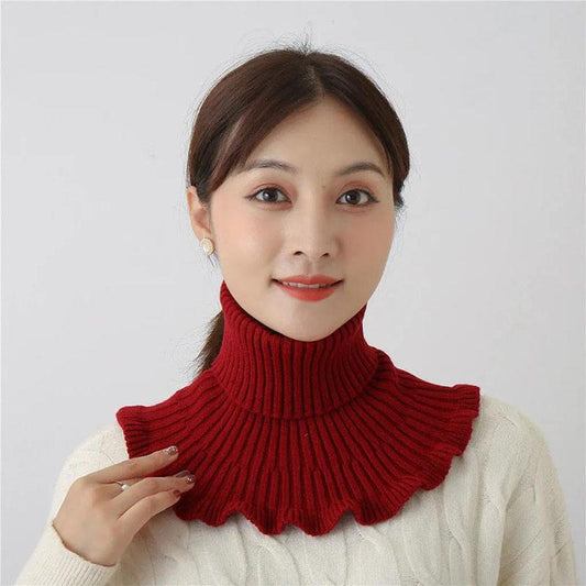 Bib Women's Hood Autumn and Winter Warmth Collar All-match Fake Collar Knitted Turtleneck Wool Collar