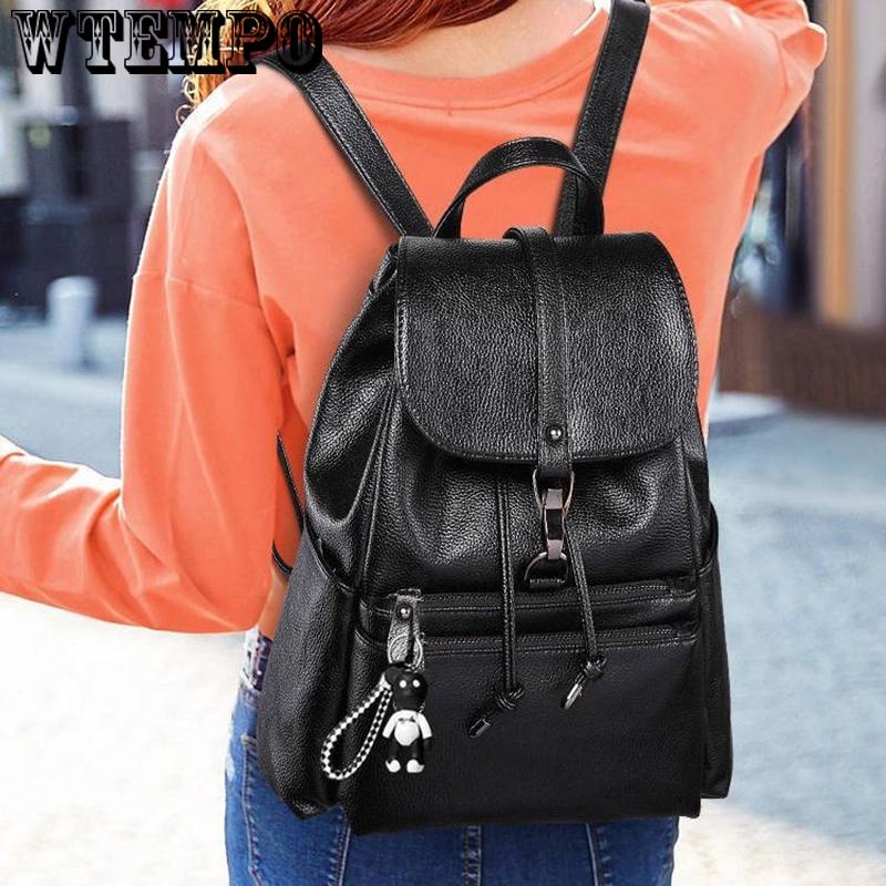 New Casual Backpack Female Brand Leather Women's Backpack  Shoulder Bags for Women