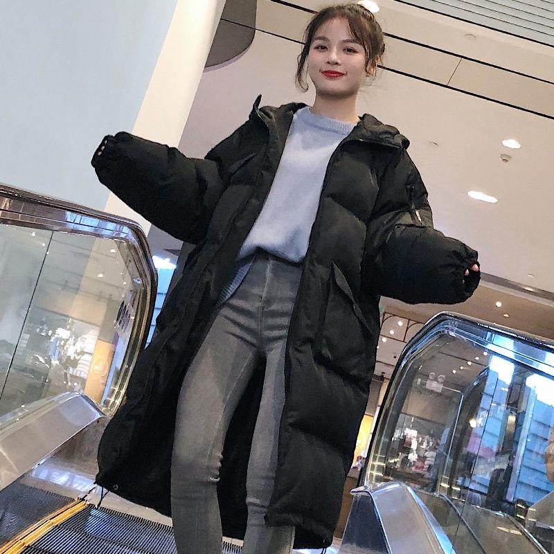 Winter Jacket Women's Bread Coat Student Korean Style Loose Cotton Coat Mid-length Thick Padded Jacket