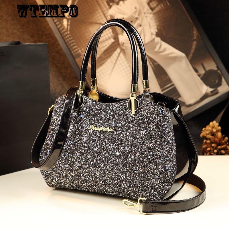 Personality Female Bag Fairy Bag Leather Texture Messenger Bag Fashion Handbag Patent L