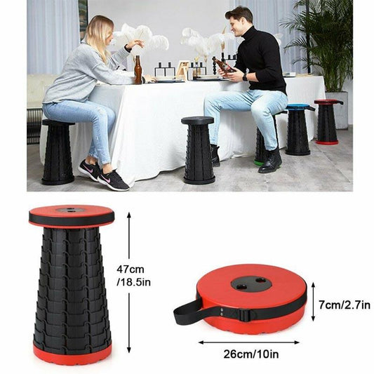 300kg Load-bearing Retractable Folding Chair Household Outdoor Portable Stool Can Be Raised and Lowered Camping Fishing Chair