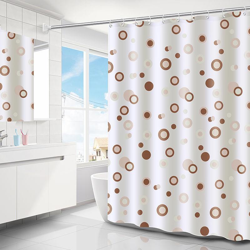 Modern and Stylish Thickened Waterproof Shower Curtain Home Bathroom Decoration with Hook