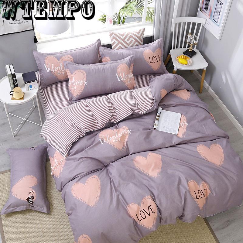 Comfortable Cotton Printed Quilt Bedroom Bedding Household Items Set Four Sets