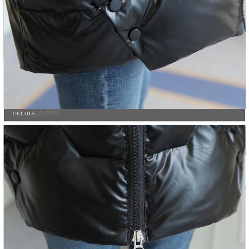 Disposable Glossy Down Padded Jacket Women's Mid-length Korean Slim Padded Jacket Jacket