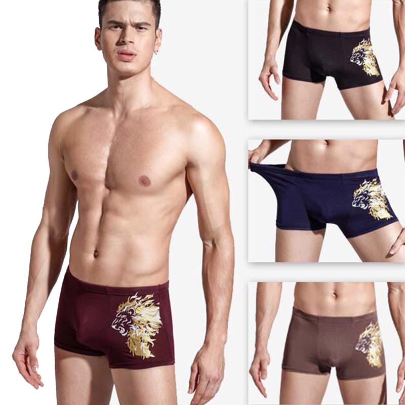 4-pack Clearance Men's Underwear Comfortable and Breathable Flat Pants Printed Men's Boxer Shorts