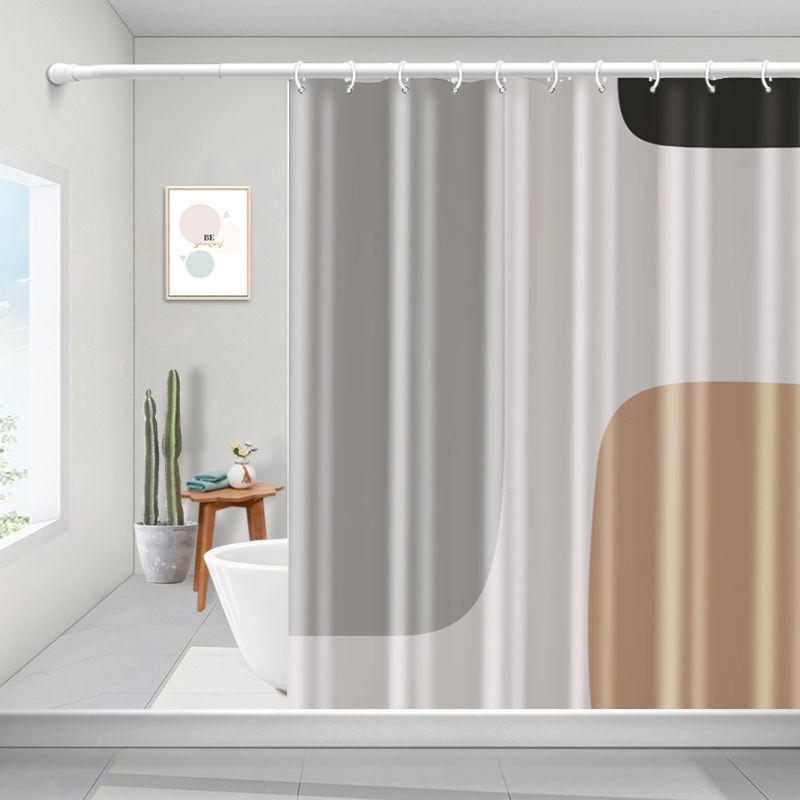 Shower Curtain, Waterproof and Mildew Proof Cloth, Separate Wet and Dry Bathroom Shower Curtain