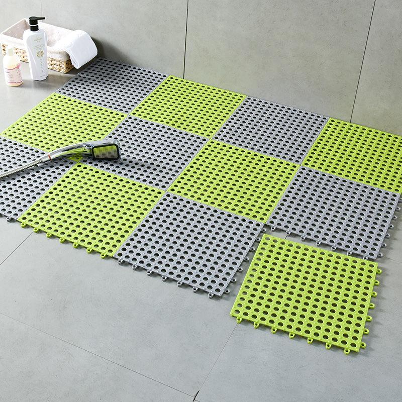 Bathroom Non-slip Mat Toilet Floor Mat Water-proof Shower Household Hollow Stitching Covered Bathroom Toilet Foot Mat