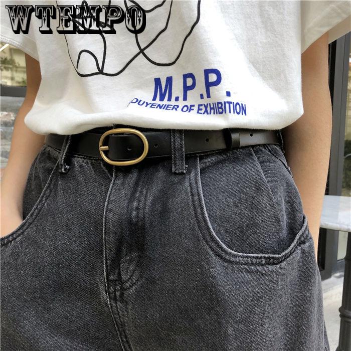 Woman's Belt for Women Belt Girls Accessories Belt Faux Leather Metal Buckle Straps Waistband