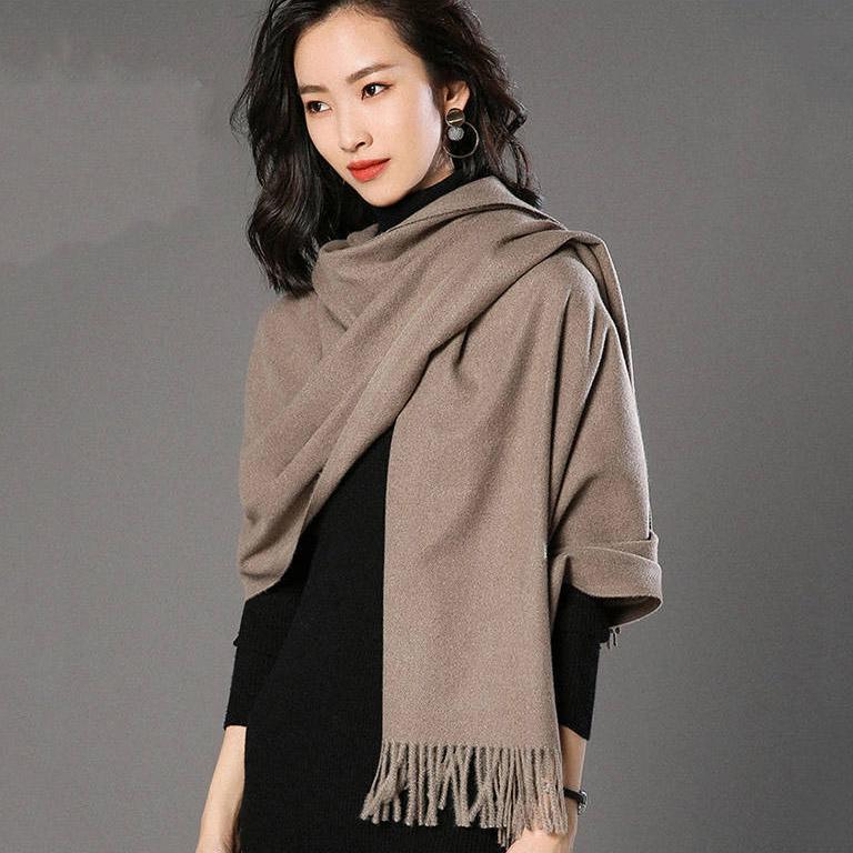 Winter Cashmere Scarf Women Thick Warm Shawls Wraps Lady Scarves Fashion Tassels Pashmina Blanket