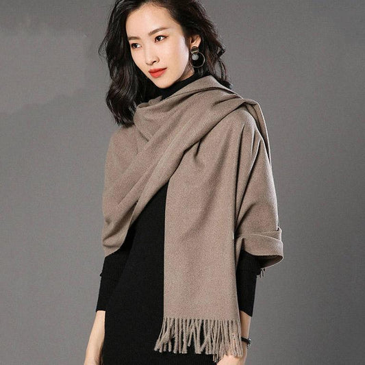 Winter Cashmere Scarf Women Thick Warm Shawls Wraps Lady Scarves Fashion Tassels Pashmina Blanket