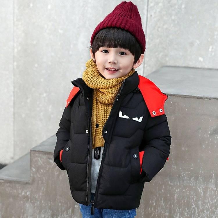 Baby Boys Jacket Winter Jackets for Boys Cartoon Monster Coat Kids Warm Outerwear Children Clothes