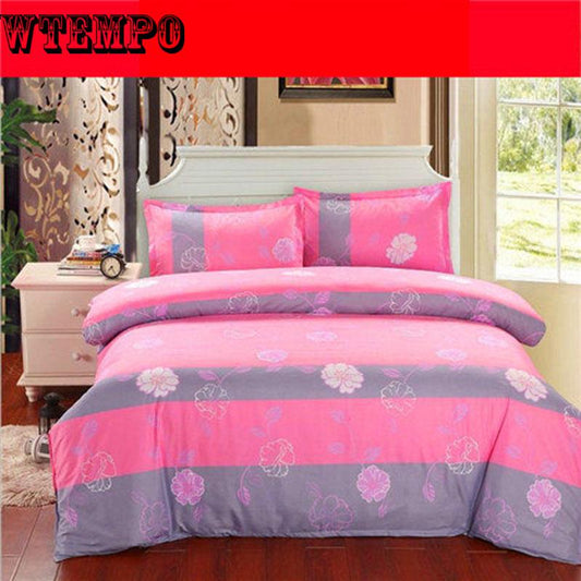 Home Textile Duvet Cover+Bed Sheet+Pillowcase Decoration Fashion Printing Room Bedding Set