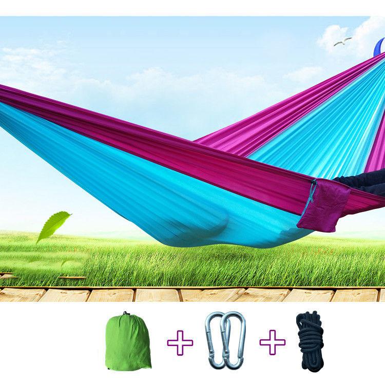 Parachute Cloth Hammock Double Hammock Nylon Hammock Leisure Outdoor Camping Supplies