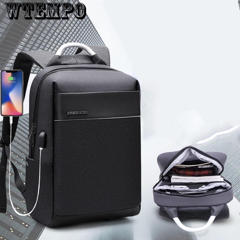 PU Leather Men's Shoulder Bags Fashion Travel Backpack Men Business Laptop Backpack School Boys Bag