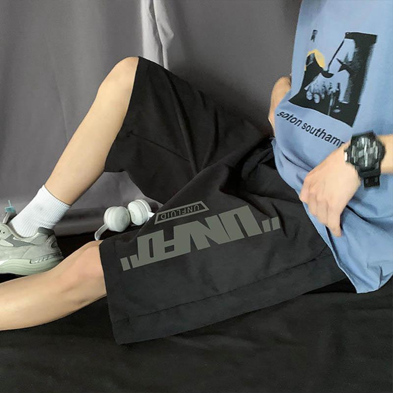 Casual Sports Shorts Breathable Five Pants Loose Straight Beach Mid Pants Men's Pants Summer Thin Sports Pants