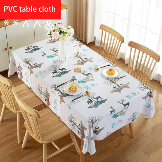 European Style Tablecloth Waterproof and Scalding Disposable Thickening High-end Table Cloth Household Coffee Table Mat Pvc Plastic Table Cloth