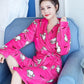 Leopard Print Ladies Pajamas Quick-drying Bathrobe Winter Cashmere Warm Home Clothes Homewear Robe Coat  Long