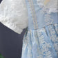 Girls Dress Summer Baby Lolita Puff Skirt Chiffon Puff Sleeve Summer Princess Dress Embroidered Sweet Blue Vintage French Dress