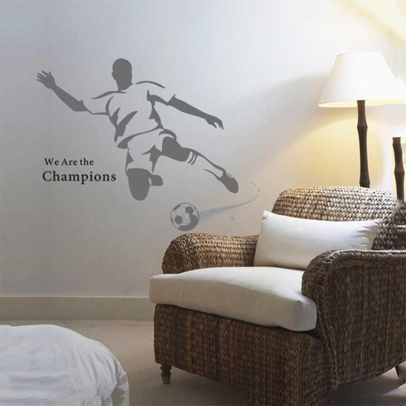 Football Player Fifth Generation No White Edge Pvc Transparent Film Wall Sticker Football Wallpaper