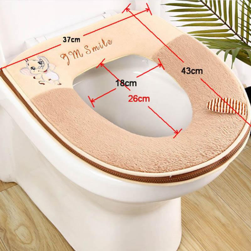 Toilet Cushion Household Set Toilet Cushion Two-piece Set Universal Toilet Cushion Cushion Zipper Toilet Cover Two-piece Set