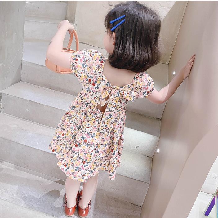 Toddler Baby Girls Clothes Summer Short Sleeve Floral Princess Birthday Dress Dresses for Girl Baby Clothing Thin Costume Dress